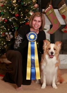 Karen Smalley and Bodhi Atop the Pedestal