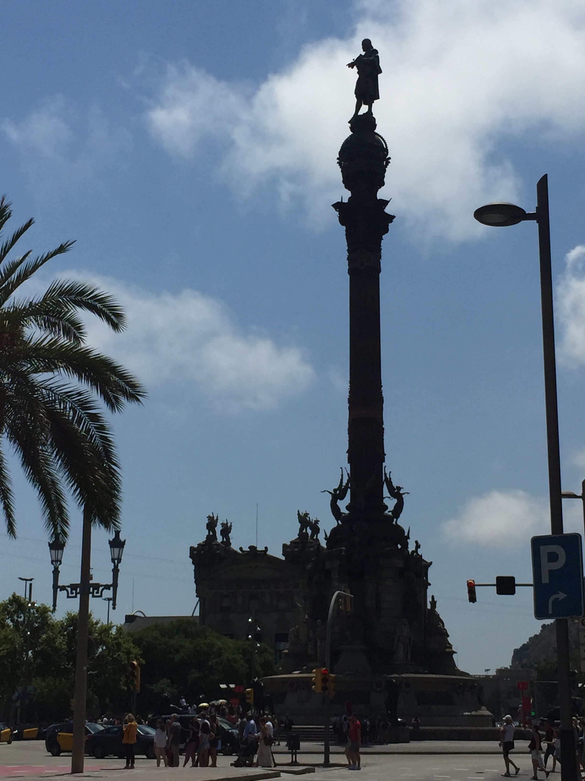 The Christopher Columbus Monument at the south end of La Rambla.