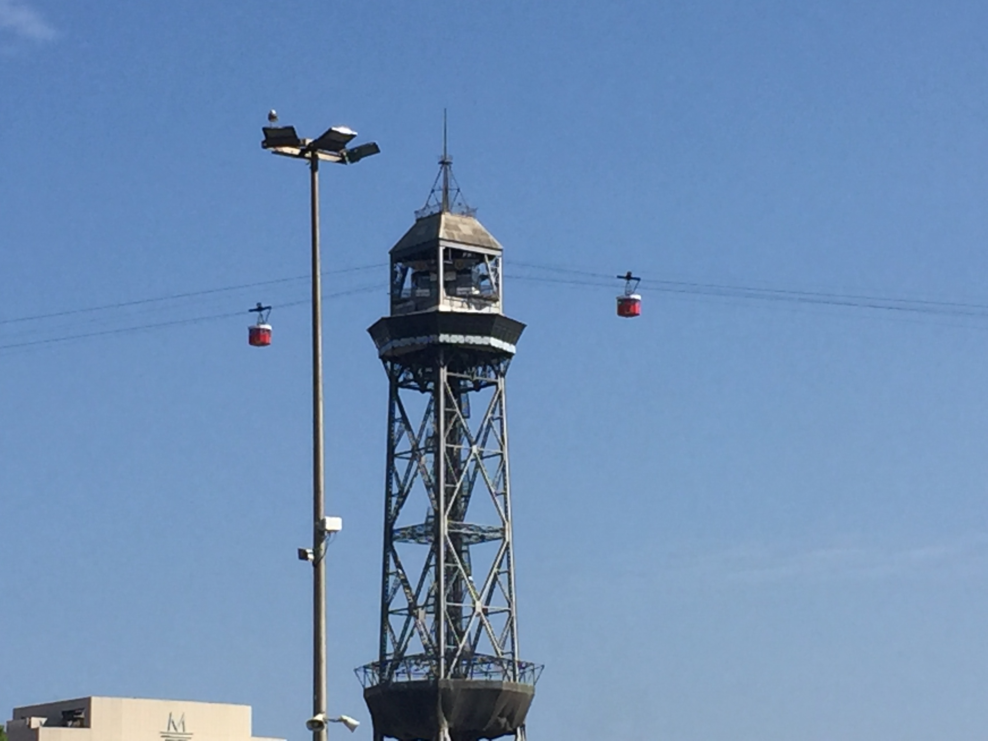 Transbordador Aeri del Port- A closeup of the Port Cable Car that provides an outstanding view of Barcelona.