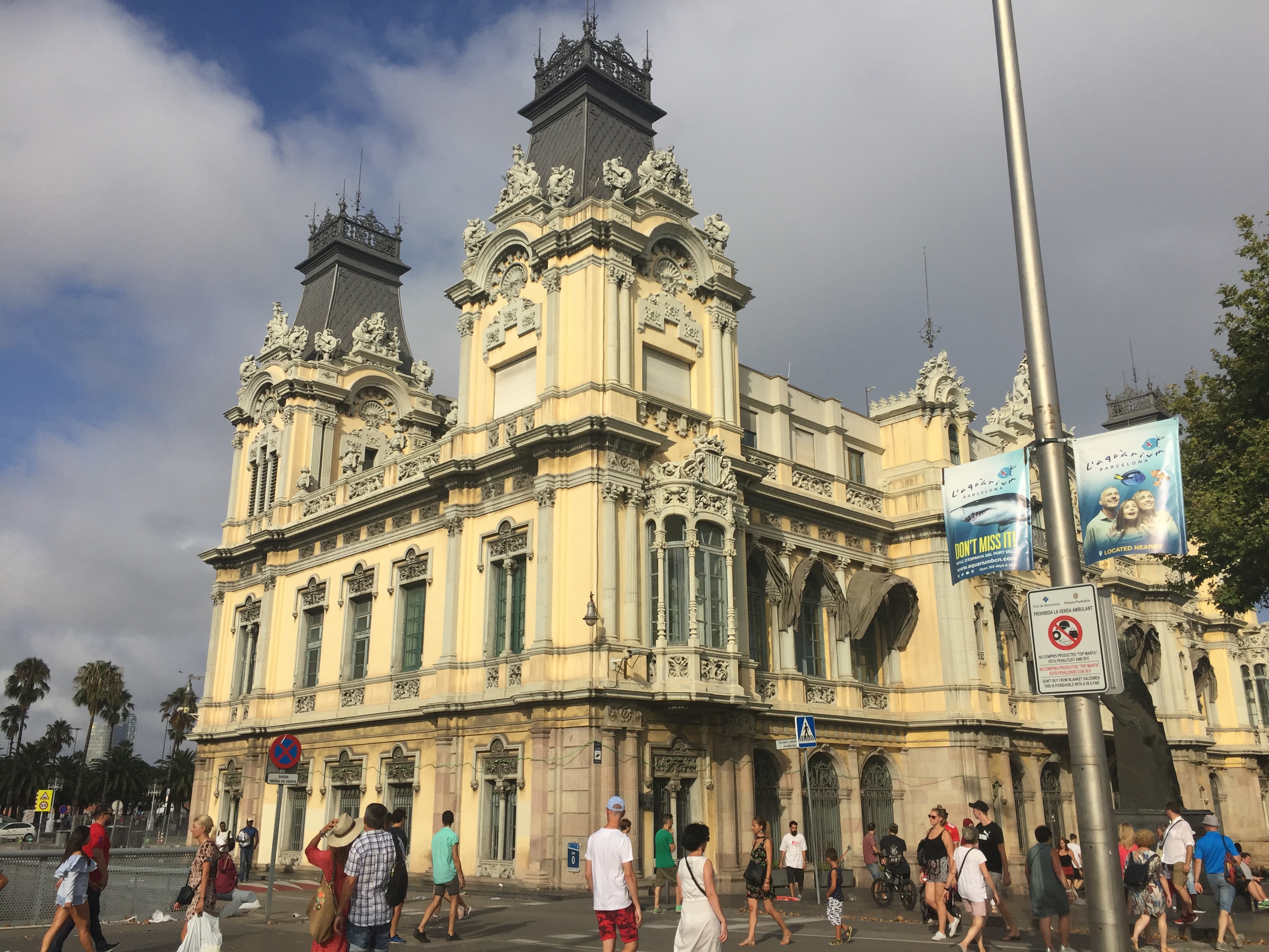 The beautiful, distinctive Barcelona Port Authority Building in Port Vell.