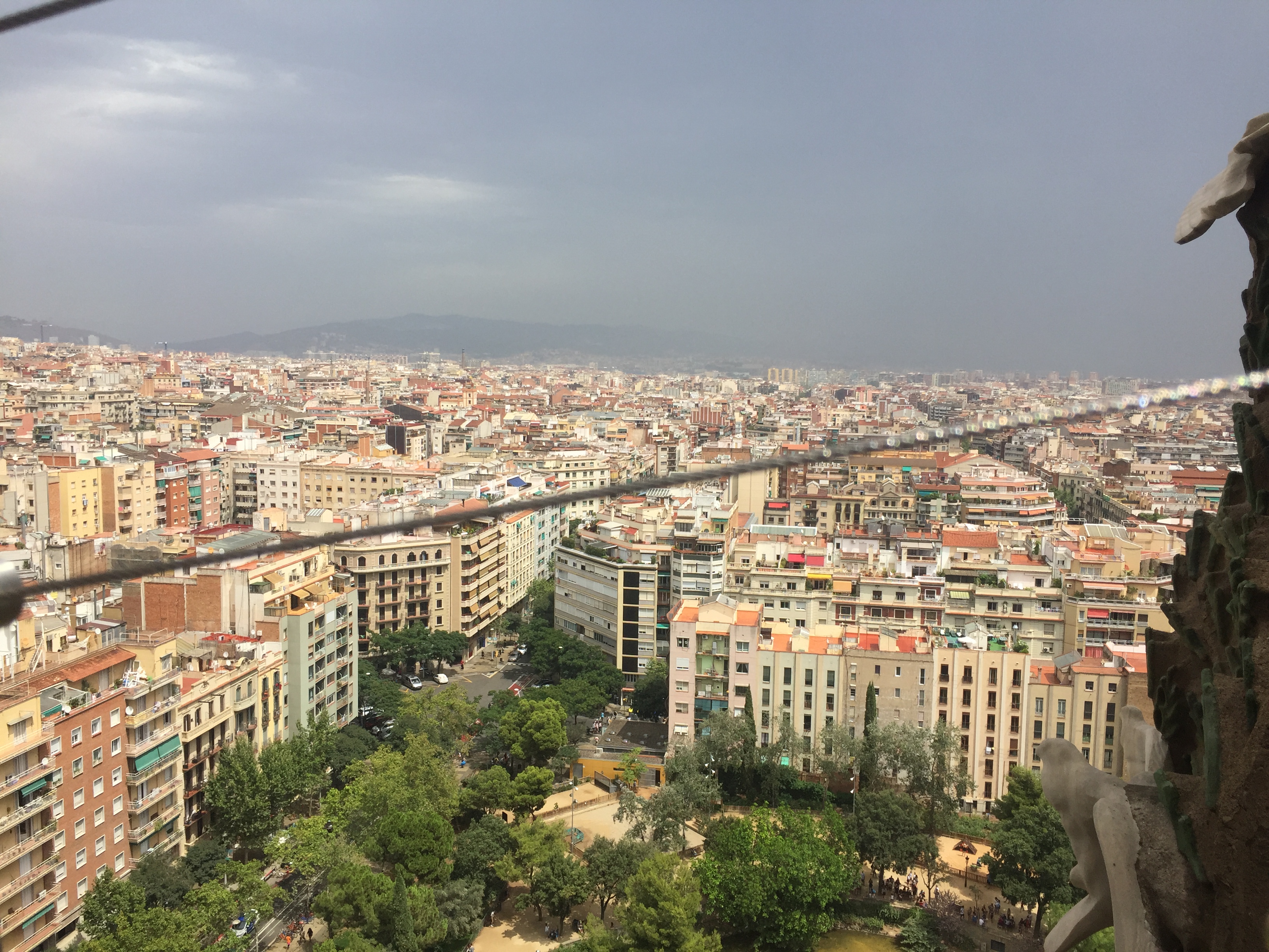 A View of Barcelona from the top of the Nativity Tower.