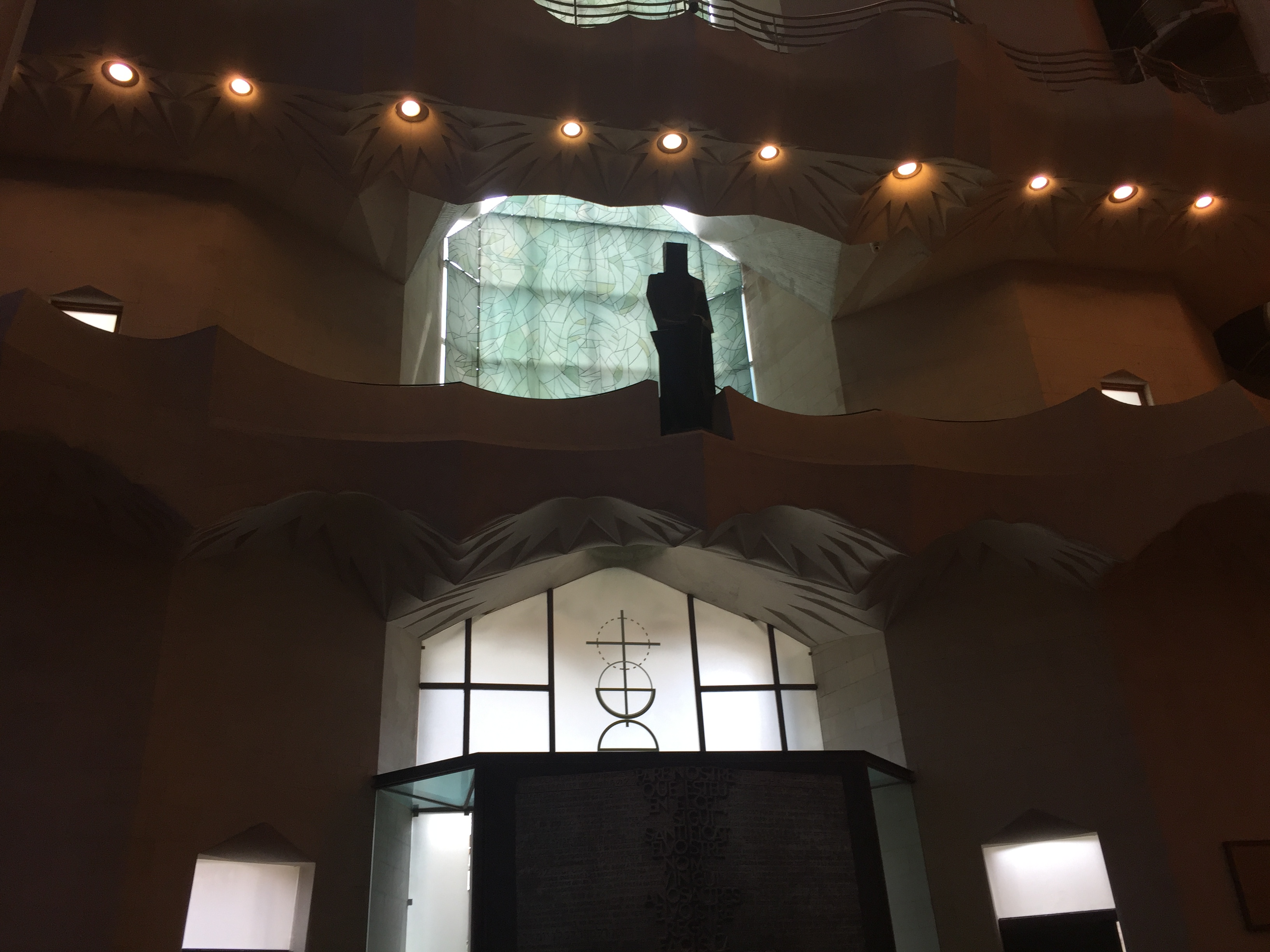 The interior of La Sagrada Familia.