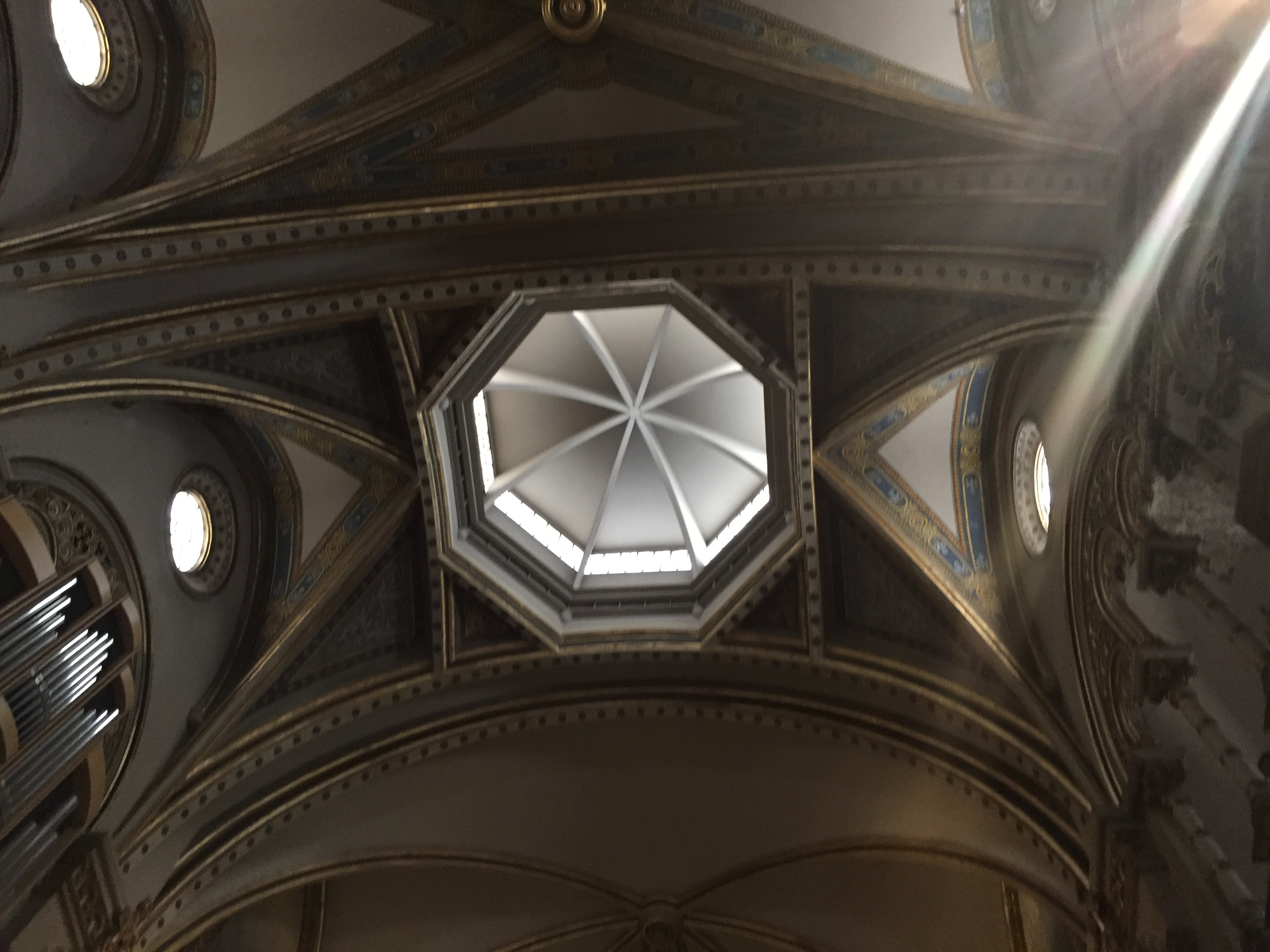 Montserrat- The ceiling of the basilica.
