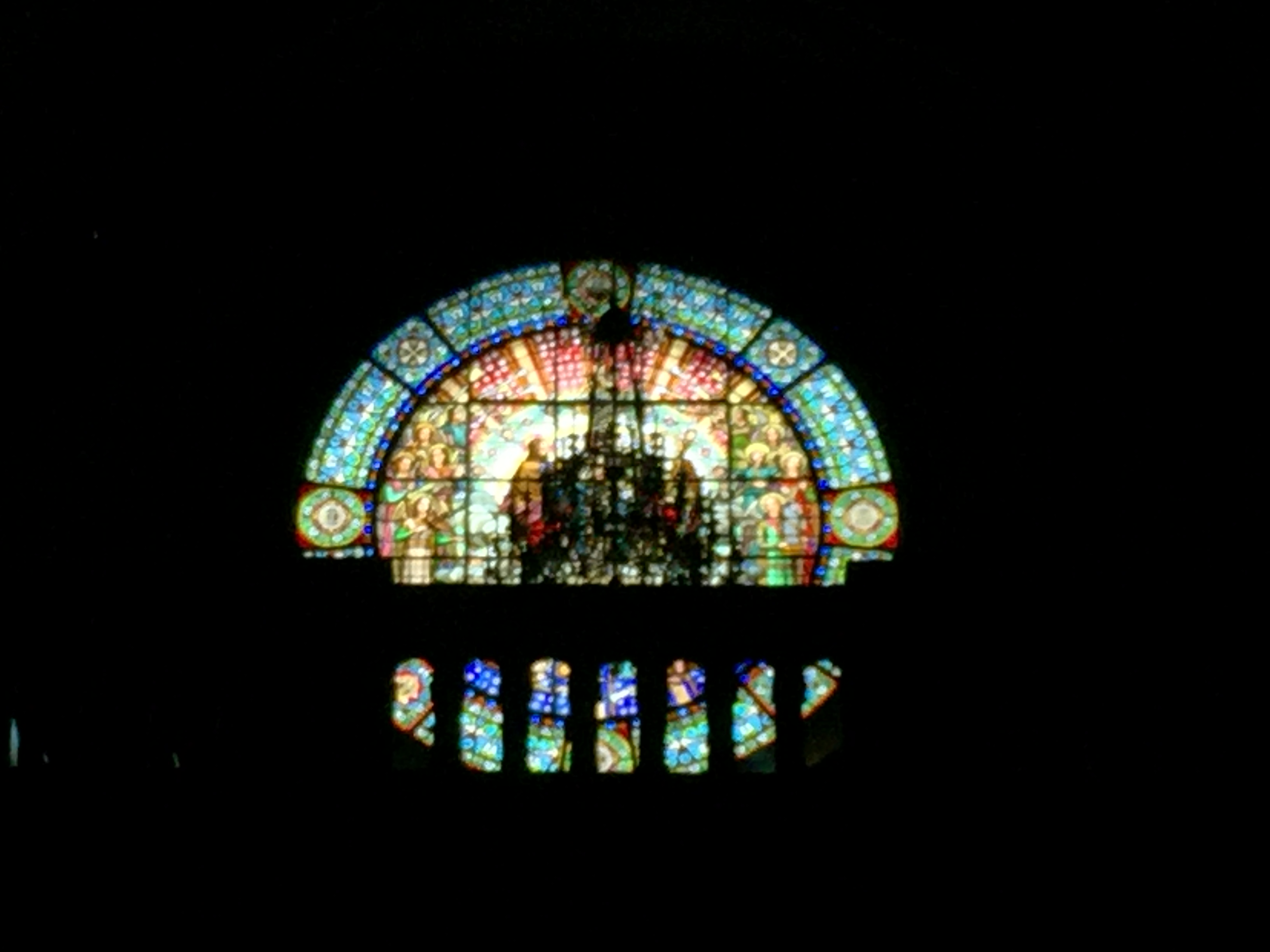 Montserrat- Stained glass within the basilica.