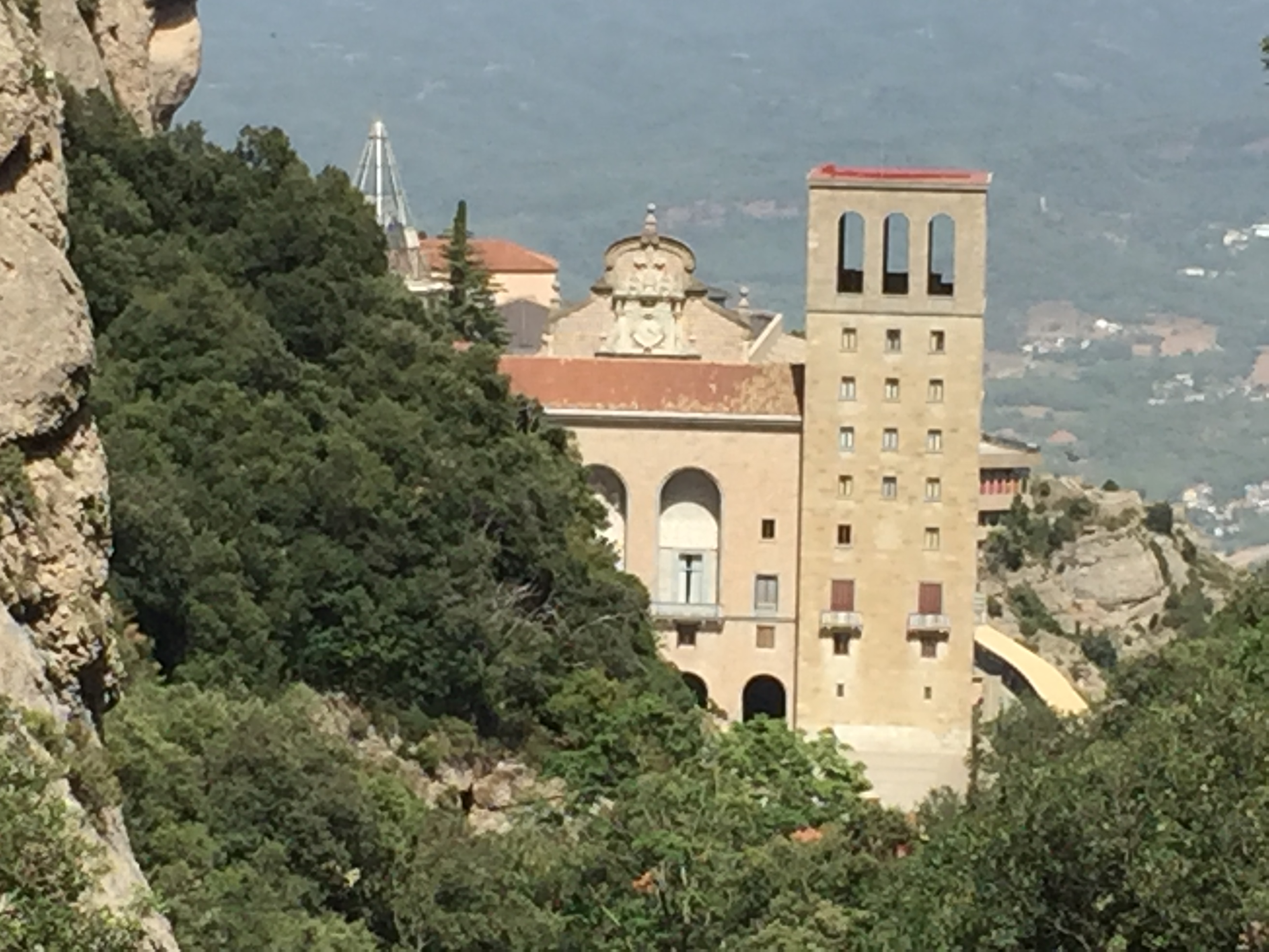 A view of the Montserrat Monastery from the hiking trails.