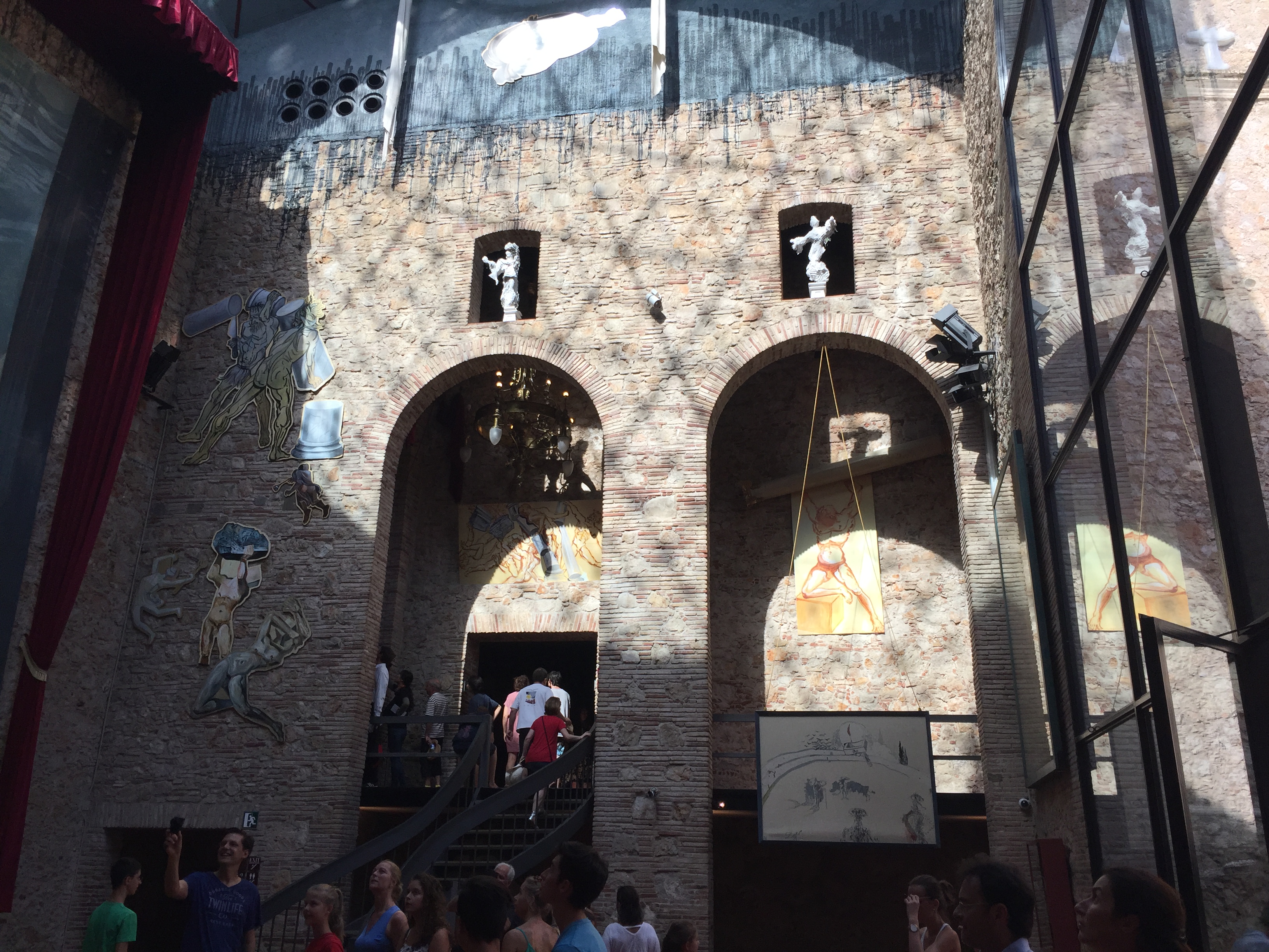 The main courtyard of The Dali Museum in Figueres.