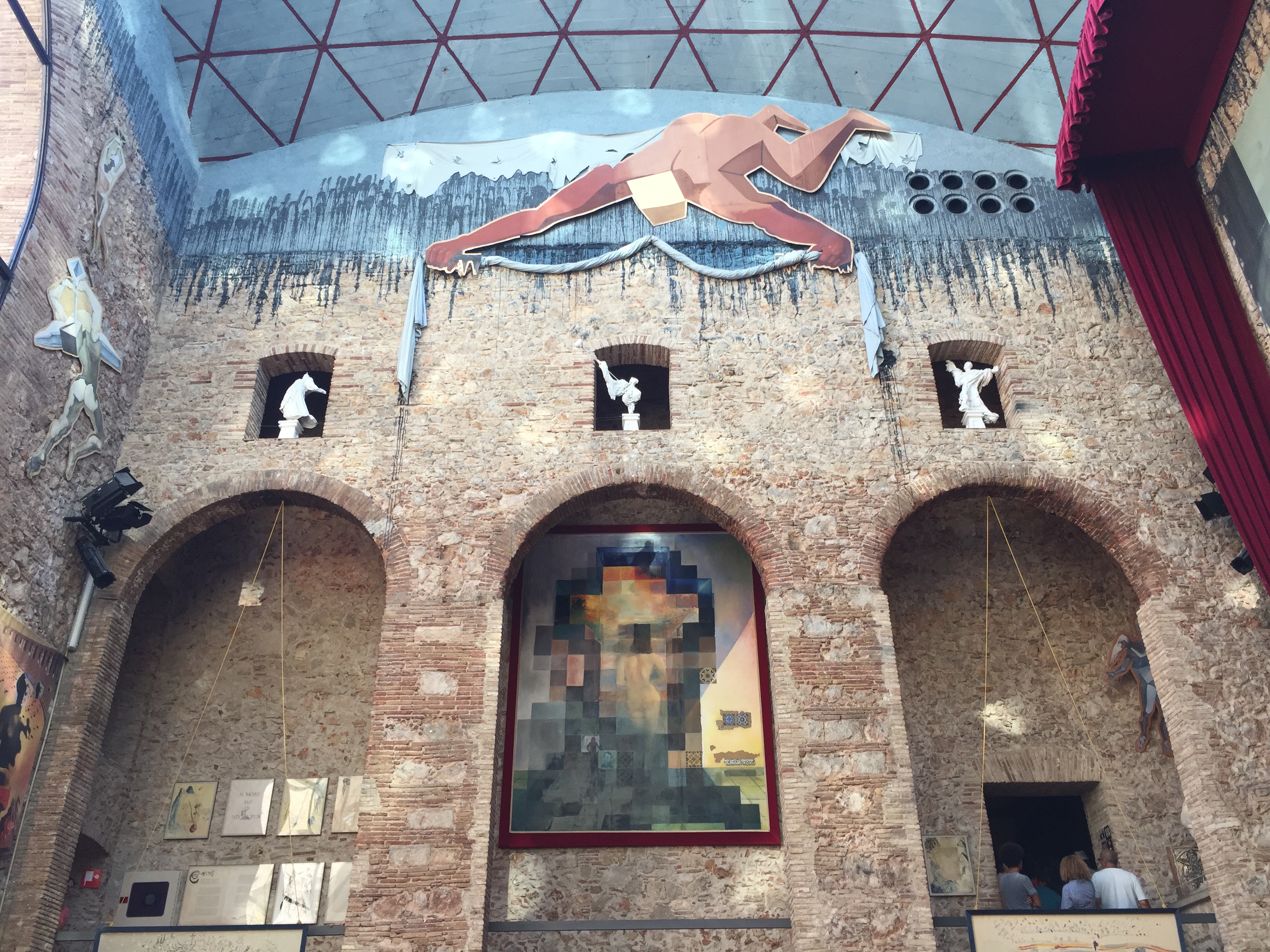 The courtyard of The Dali Museum in Figueres.