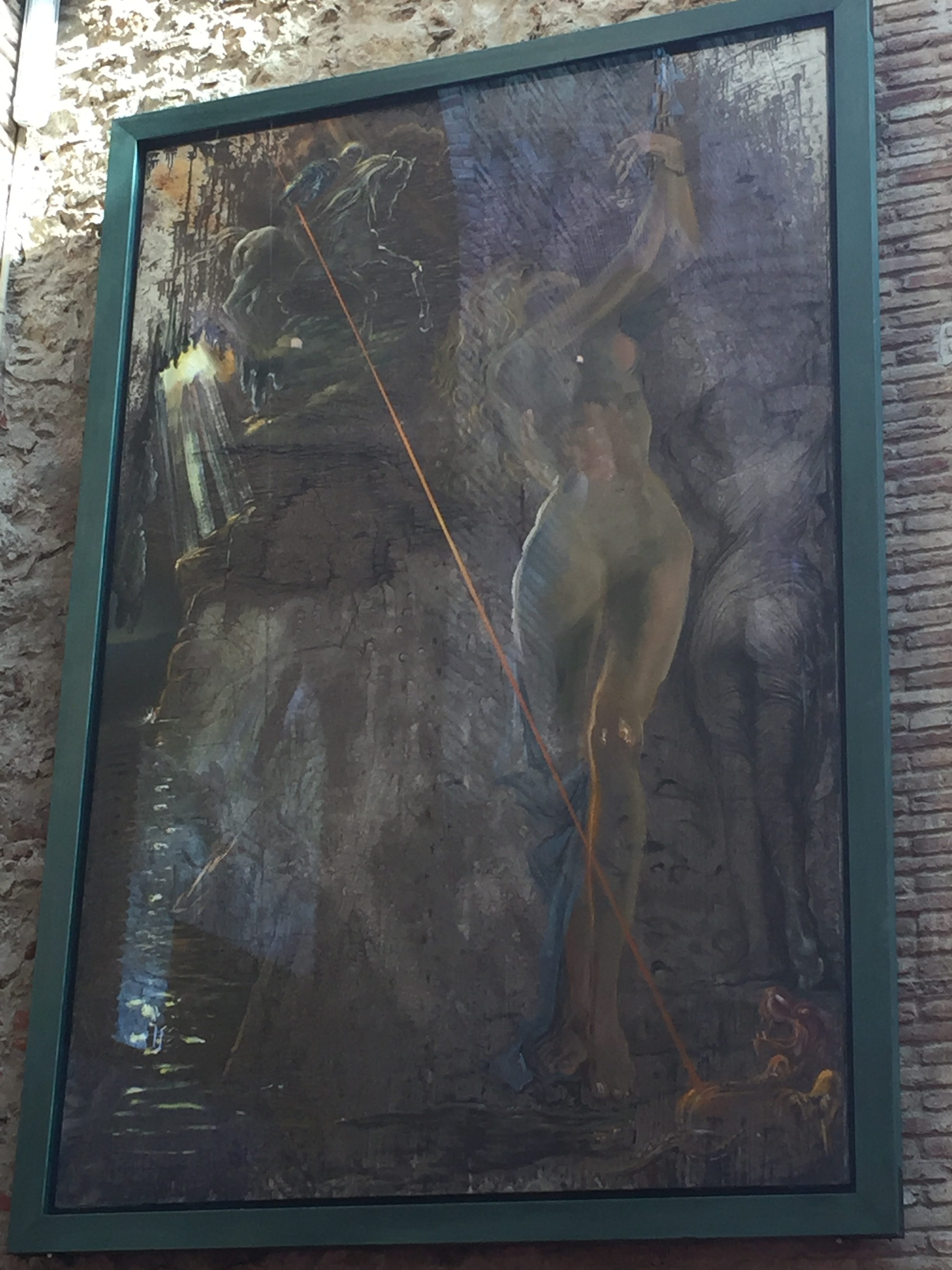 Dali Museum in Figueres- This painting was conspicuous for its lack of color.