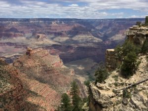 Grand Canyon- A closeup of the valley trails that Mark would navigate later in the day.