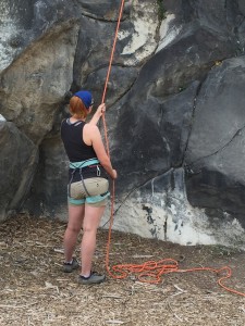 Lizzy Zuccala- Rock Climbing- Belay