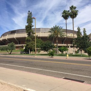 Tempe, Arizona- Wells Fargo Arena, the home of the Arizona State University basketball team.