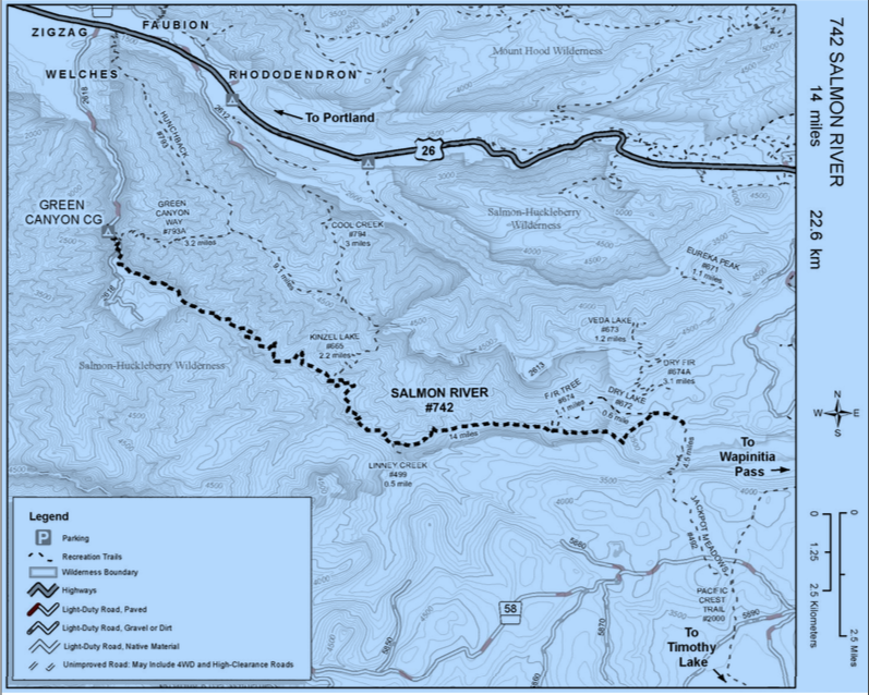 The Salmon River Trail Map