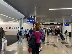 Atlanta's Hartsfield-Jackson Airport. Boarding to Salt Lake City.